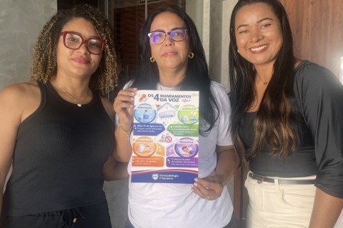 Fonoaudiologia | Saúde vocal | Estudantes alertam profissionais da voz sobre cuidados simples que evitam problemas vocais