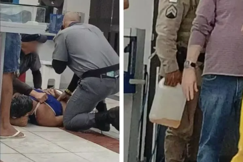 INSS| Ameaça | Homem ameaça incendiar agência do INSS em Salvador com galão de gasolina